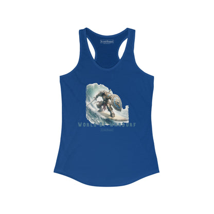 World of WarSurf Human Racerback Tank