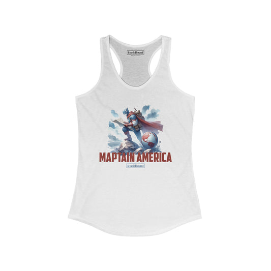 Maptain America Racerback Tank