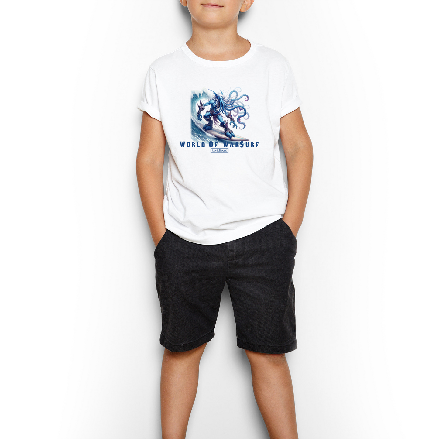 World of WarSurf Draenei Kids T-Shirt