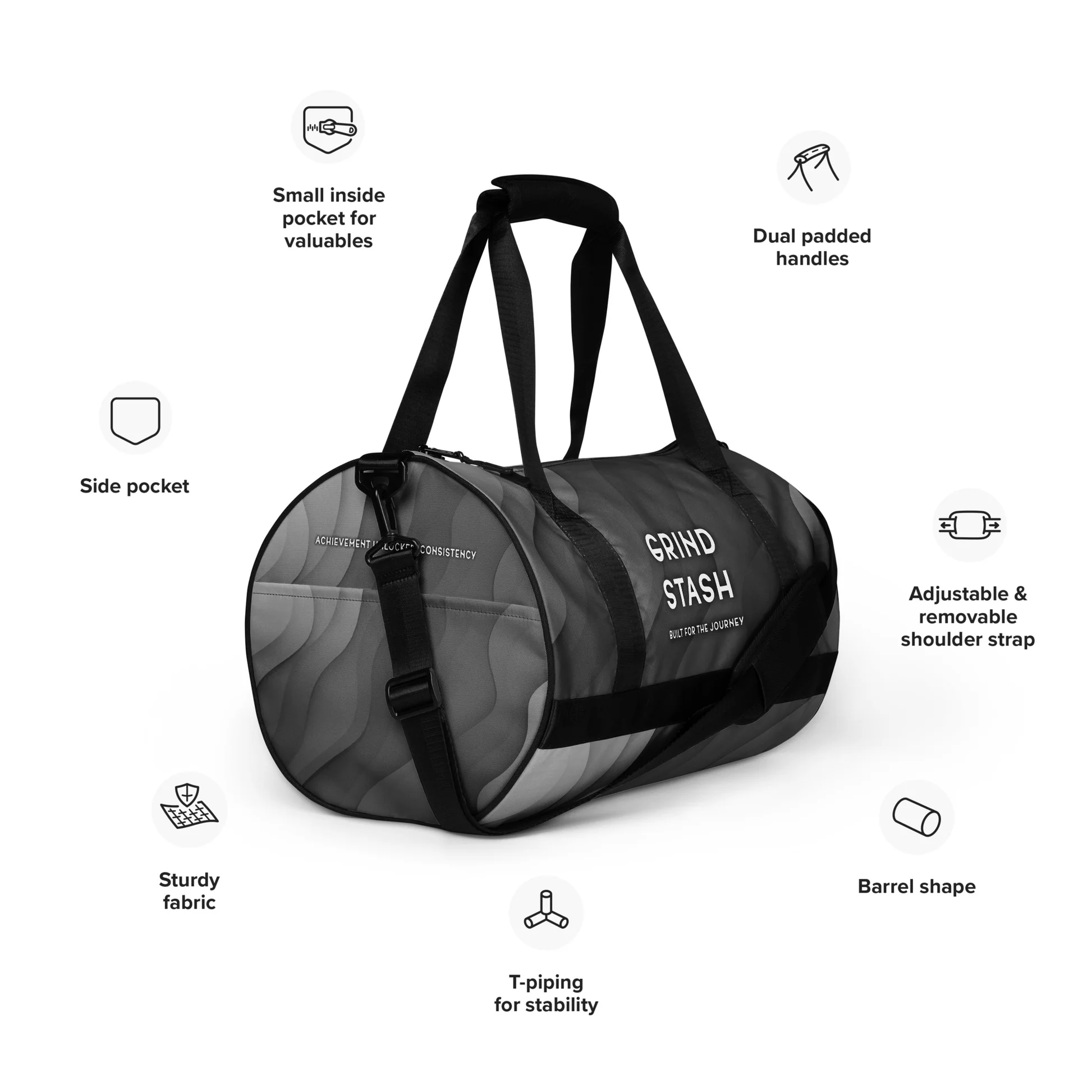 Grind Stash Gym Bag Open